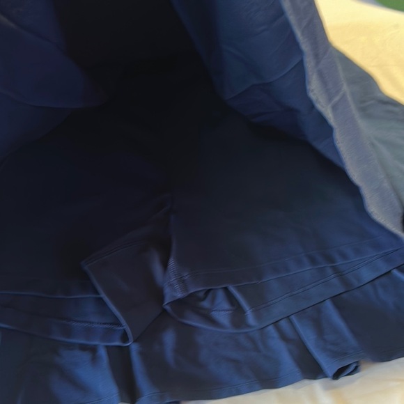 J. Crew Navy Skater Mini Skirt with Pleats - Picture 2 of 6